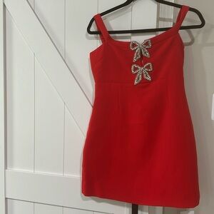 Self Portrait mini bow dress
